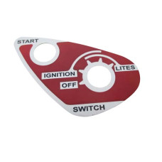 Red Ignition Headlight Switch Plate