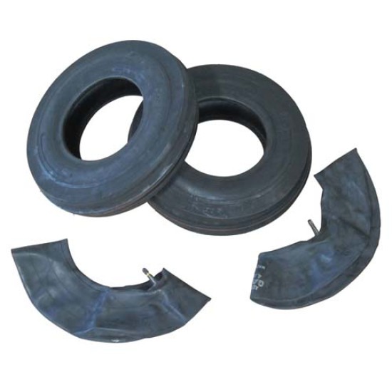 2 4.00x8 Tri-Rib Tires & Tubes 2 4.00x8 Tri-Rib Tires & Tubes
