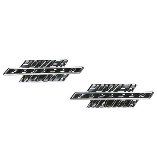 2 Metal Fordson Side Hood Emblems