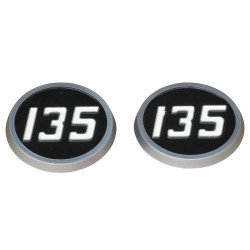 2 Plastic Medallion Hood Emblems