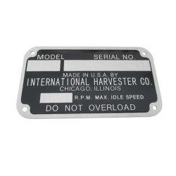 ID Serial Number Plate ID Serial Number Plate