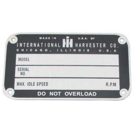 ID Serial Number Plate ID Serial Number Plate
