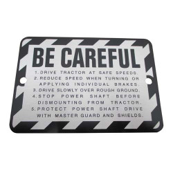 Be Careful Caution Plate Be Careful Caution Plate