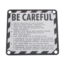 Be Careful Caution Plate Be Careful Caution Plate