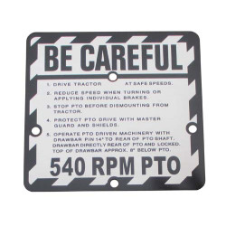Be Careful Caution Plate