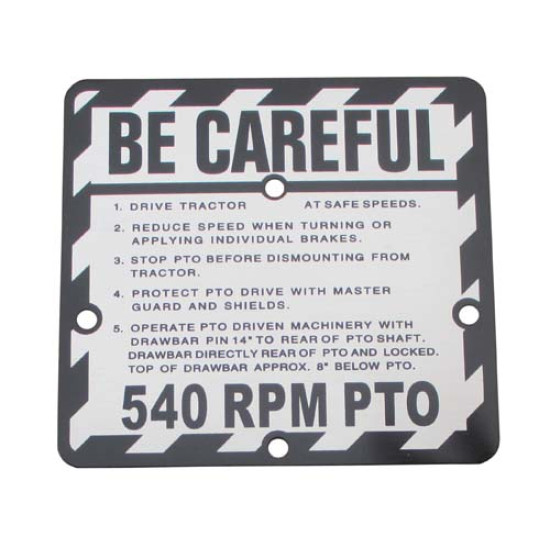 Be Careful Caution Plate