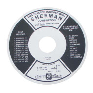 Sherman Transmission Instruction Plate