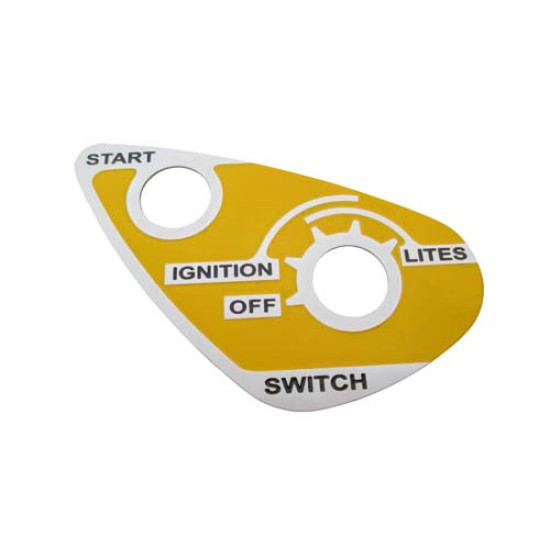 Yellow Ignition + Light Switch Plate Yellow Ignition + Light Switch Plate