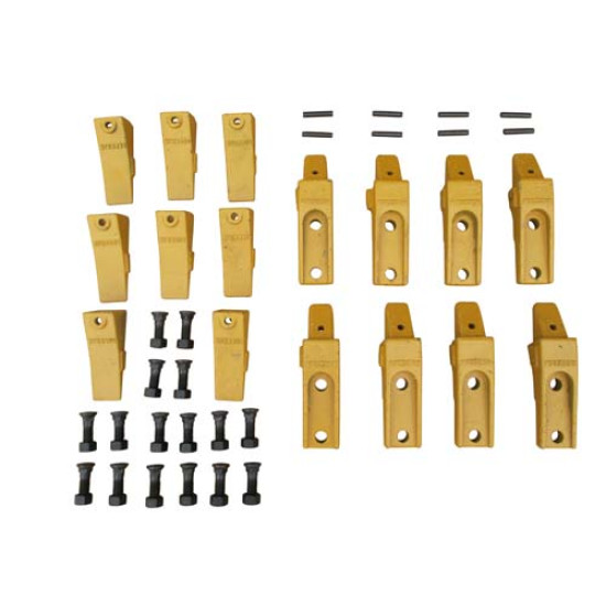 8 Bucket Teeth + Adapter + Hardware