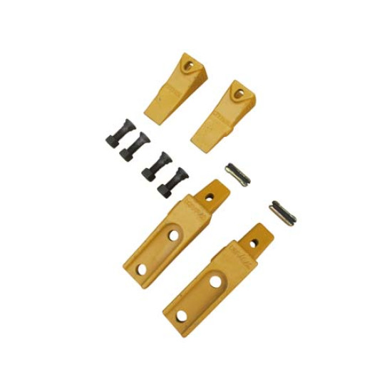 2 Flex Bucket Teeth + Adapter + Hardware