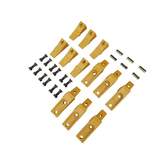 6 Flex Bucket Teeth + Adapter + Hardware 6 Flex Bucket Teeth + Adapter + Hardware