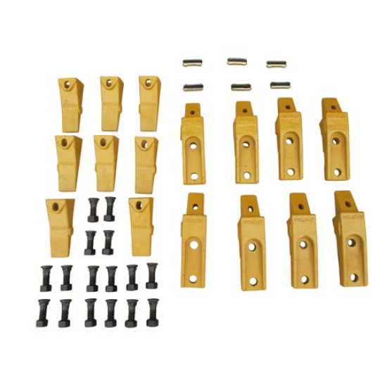 8 Flex Bucket Teeth + Adapter + Hardware 8 Flex Bucket Teeth + Adapter + Hardware
